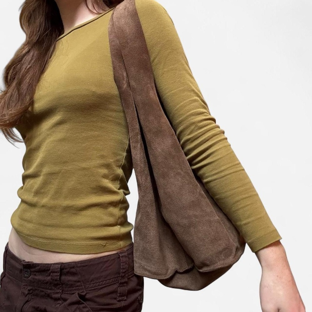 Sundance Italian leather suede slouchy hobo bag - Picture 3 of 8